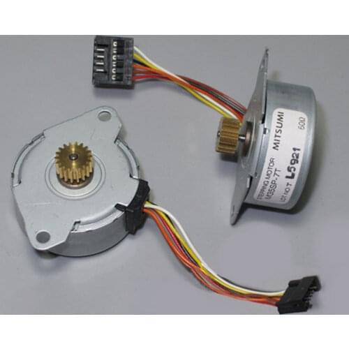 Two-phase Six-wire 35mm Permanent Magnet Stepper Motor with 18- Gear, Round Stepper Motor, Step Angle 7.5 Degrees, Shaft Dia 2mm