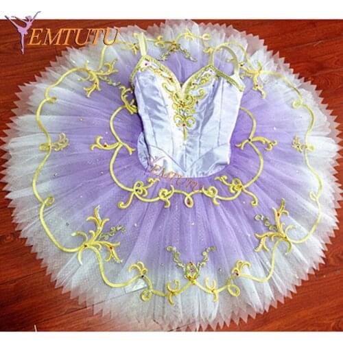 Ombre purple professional ballet tutu Lilac Fairy Pancake tutus performance ballet tutu skirt ballet stage costume custom made