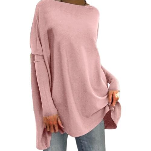 Autumn Winter Sweater Women Pullover Purple O Neck Long Sleeve Femmle Loose Plus Size Warm Sweater Long Add Plush Tops