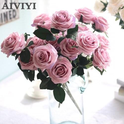Artificial silk 1 Bunch French Rose Floral Bouquet Fake Flower Arrange Table Daisy Wedding Home Decor Party accessory Flores
