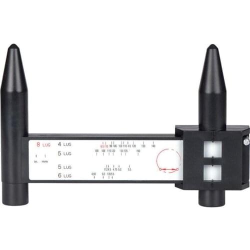 PCD Gauge Ruler Rim Car Wheel Bolt Pattern Measuring Gauge Tool Hole 4 5 6 8 Lug