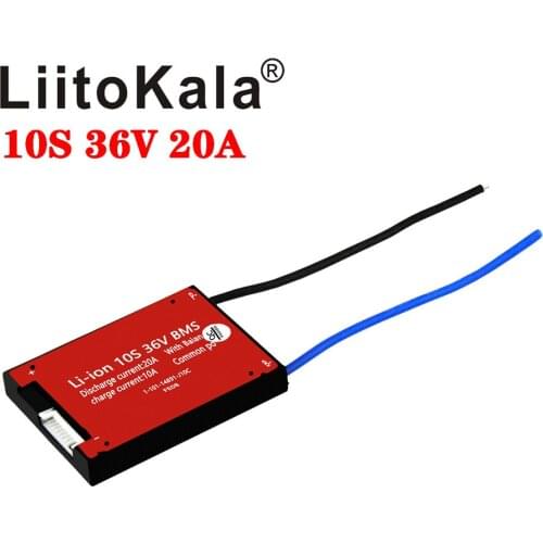LiitoKala Battery pack bms 10S 36V 20A BMS Used for 36v battery 20A continuous With balance function