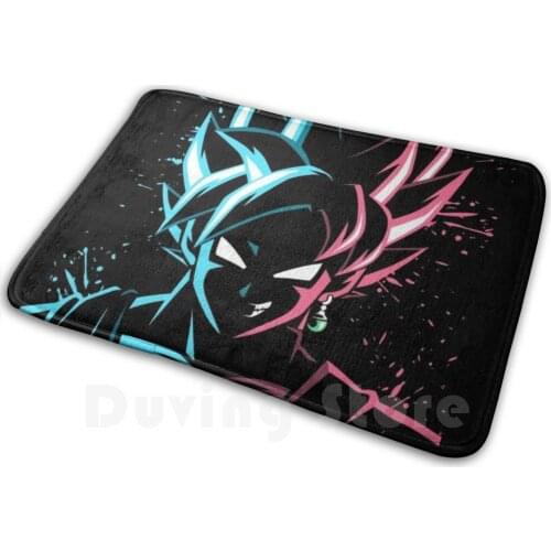 Sangoku Mat Rug Carpet Anti-Slip Floor Mats Bedroom Goku Sangoku Black Goku