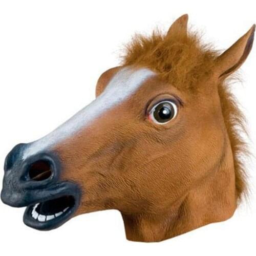 Halloween Party Mask Latex Full Face Horrible Animal Dog Horse Head Mask Props for Masquerade Halloween Masks Party Supplies