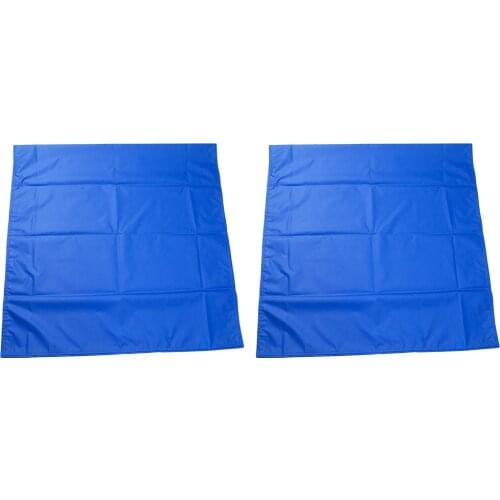 2pcs Multi-function Reusable Nursing Transfer Slide Sheet for Patient Elderly Home Hospital Spa Use Blue - 75x75cm