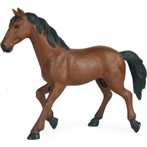 19.5*6*15CM simulation static horse sweat and blood BMW farm animal model children toy decoration ornaments