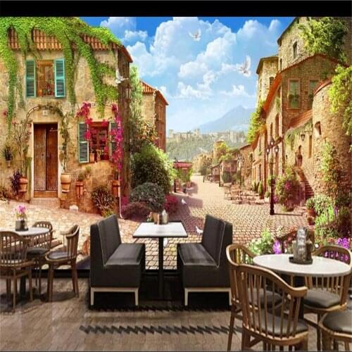 Milofi custom wall mural 3D printing wallpaper retro European landscape decoration background wall