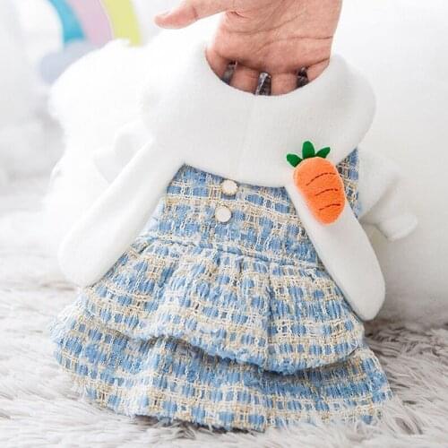 Pet Dog Cat Dresses Clothing Winter Woolen Skirt Puppy Dog Princess Dress For Chihuahua french bulldog Small Large Dog Clothes