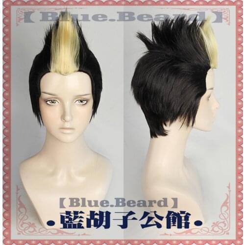 Anime Tokyo Revengers Hanma Shuji Cosplay Wig Golden Black Heat Resistant Synthetic Hair + Free Wig Net