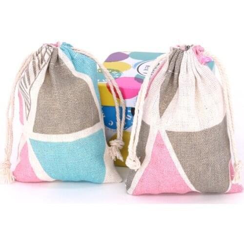 National Wind Stripes Drawstring Beam Port Storage Bag Gift Bag High Quality Casual shopping bag gift wholesale 10pcs/lot