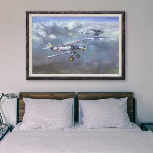 T069 War Plane Flight Operations Retro Classic Painting 19 Custom Silk Poster Home Deco Wall Art Christmas Gift