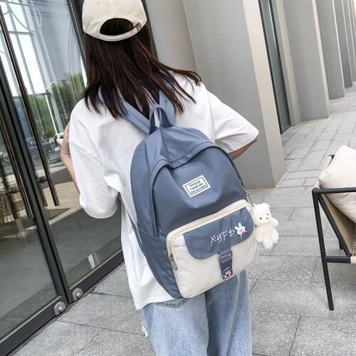 Students Backpack Womens Large Capacity School Backpacks for Girls Teenager Schoolbag Simple Preppy Style Travel Female Bags