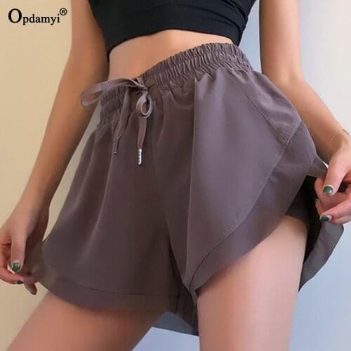 Womens Fitness Yoga Shorts 2 in 1 Sports Skirt Running Seamless Short for Women Workout Gym Soft Drawstring Tennis Skirt Girls