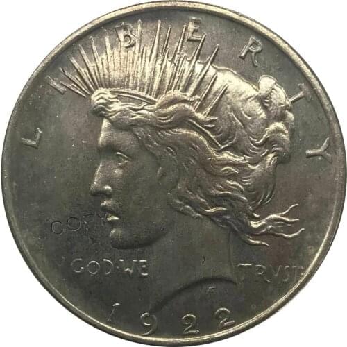 1872 United States Half Dolla1922 United States 1 One Dollar Peace Liberty Cupr Cupronickel Plated Silver Collectibles Copy Coin