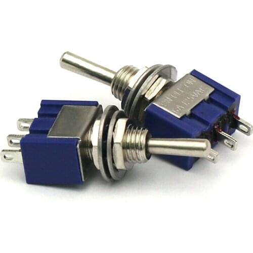 2pcs/lot Toggle switch tripod three gear rocker single 103 6A / 125V 3A / 250V twisted 3 foot 3 gear