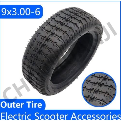 9x3.00-6 Vacuum Tires 9*3.00-6 Tubeless Tyres 9 Inch Road Tires for Electric Scooter 6 Inch Wheel Hub Motor Use Tyres