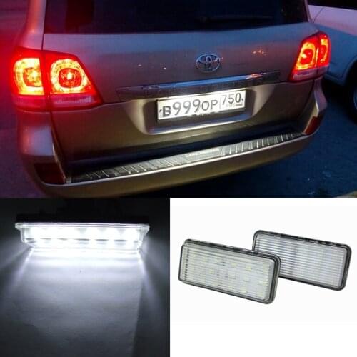 Car LED Trunk License Plate Light Kits For Lexus GX460 LX570 LX470 Toyota land cruiser 200 FJ100 prado 120 Accessories