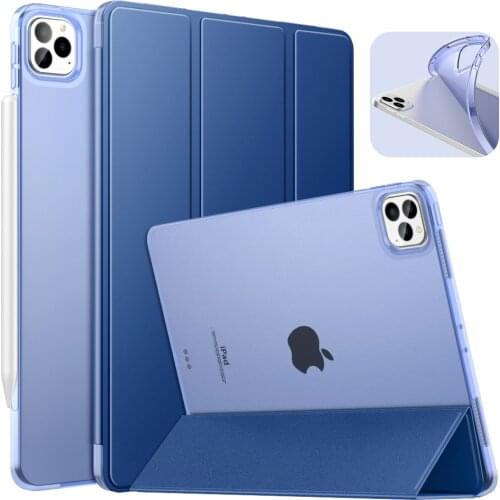 Case For iPad Pro 11 2020 2nd Generation[Support Apple Pencil 2 Charging]Case with Stand,Soft TPU Translucent Frosted Back Cover
