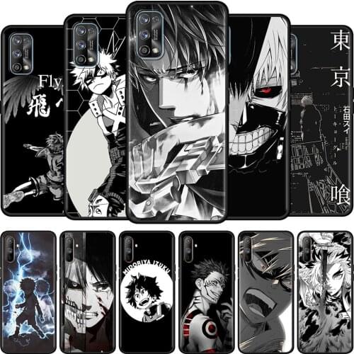 Black Soft Case For Realme 6 7 Pro C3 5 8 XT GT Neo X50 C15 C11 C21 C25 7i Luxury Shockproof Phone Cover Anime Comic Collection