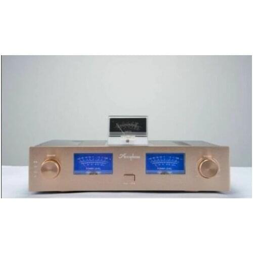 AV Meter AMP case Enclosure/Gold Panel/amplifier chassis /Merge Amplifier Box