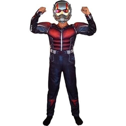 Antman Kids Muscle Jumpsuits Muscle Superhero Party Cosplay Costumes Halloween Christmas Gift