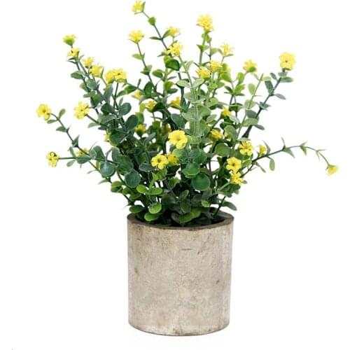 Paper Pulp Pot Fake Potted Flower Simulation Potted Landscape Artificial Flower Bookcase Desktop Decor