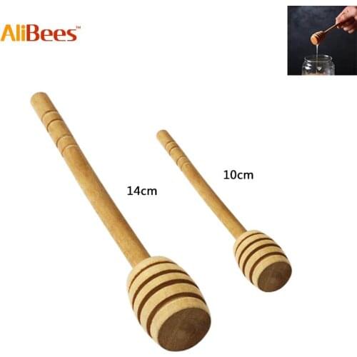 Honey Stir Bar Mixing Handle Jar Spoon Practical Wood Dipper Honey Long Stick Supplies Honey Kitchen Family Homelife Tools Bees