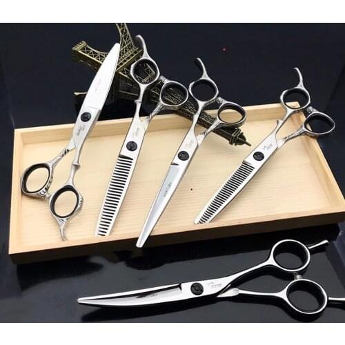 6 Professional Hair Salon Structure Scissors Set Cutting Barber Haircut Thinning Shear Scissors Hairdressing Hair Tools Scissors