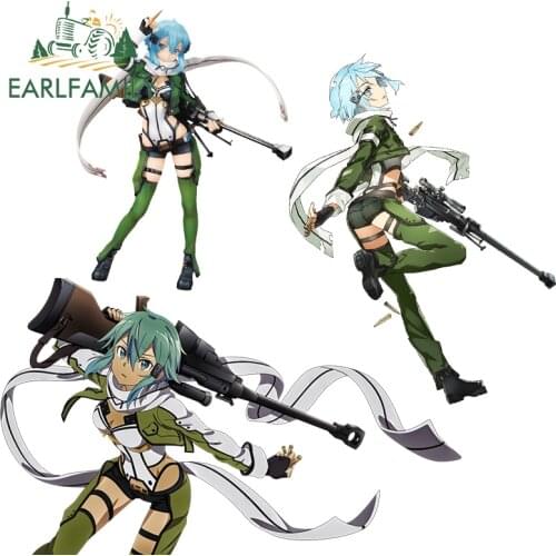 EARLFAMILY 13cm x 13cm for Asada Shino Sword Art Online Car Stickers Laptop Anime Decal Motorcycle Personality Car Assessoires