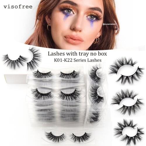 Visofree Wholesale Mink Lashes 30/60/100pairs Mink Lashes in Bulk Eyelashes Handmade Upper Lashes Mutil-use Mink False Eyelashes