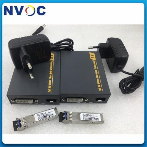 THF123DKM 4K*2K DVI Over Fiber Optic Converter 2KM With No Delay Loss Supported Keyboard And Mouse DVI Optical USB KVM Extender