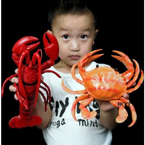 Early learning props baby kids children toys party gifts hotel restaurant store shop decor fake simulation crab lobster model