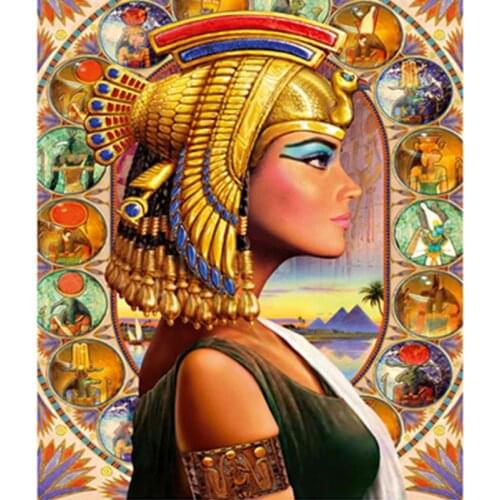 Paints By Numbers Figure Profile Beauty Queen DIY Pictures Oil Painting By Numbers Set Gift Coloring By Numbers Canvas Wall Set