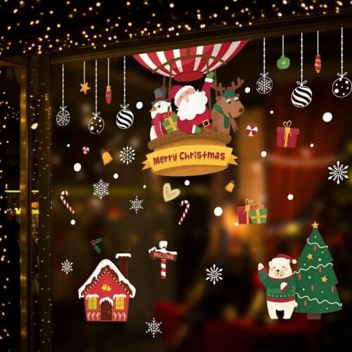 Christmas decoration wall stickers New Year Spring Festival shop window decoration glass stickers