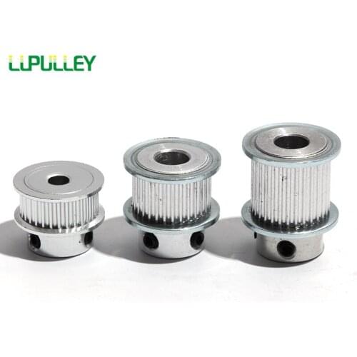 LUPULLEY S2M 32T Timing Belt Pulley Bore 5/6/6.35/7/8mm 32Teeth Stepper Synchronous Pulley Wheel With Belt Width 7/11mm For CNC