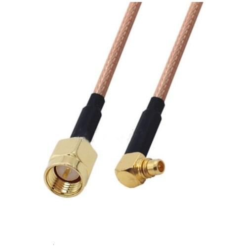 SMA Male to MMCX Male Right Angle Connector Pigtail Jumper RG316 Cable 50 ohm