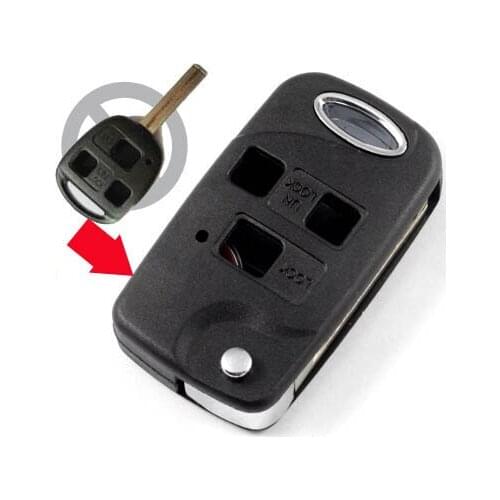 3 Buttons Replacement Modified Flip Folding Remote Key Shell Case For Lexus Fob Key Blank Cover +Free Shipping