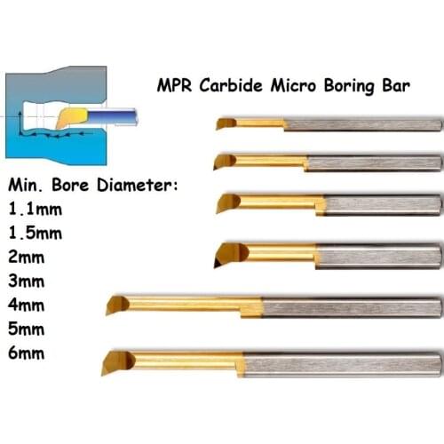 MPR Full Size 1 1.5 2 3 4 5 6 mm Lathe Machine Use Carbide Boring Bar