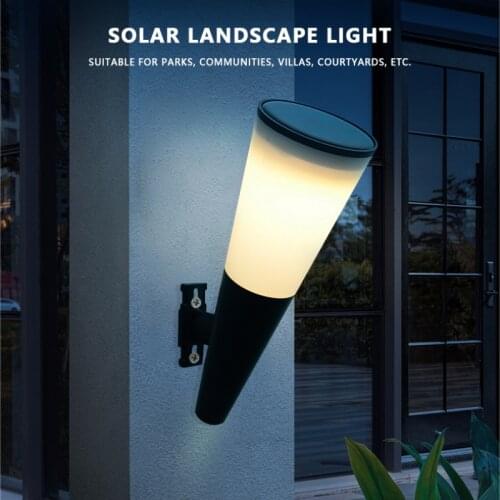Solar Lamps Outdoor Waterproof RGB Led Lights Street Courtyard Wall Lamp Landscape Lighting Warm/white Lights Garden Decoration