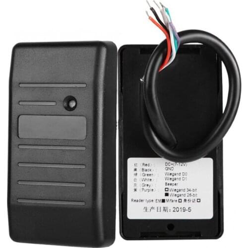 Waterproof 125khz RFID Card Reader Wiegand 26 34 Card Reader LED Indicators Security N20 ID Card Access Control Reader