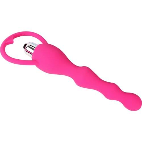 Waterproof Sex Products Anal Sex Toys Silicone 2 Colors For Women Anal Beads Vibrator