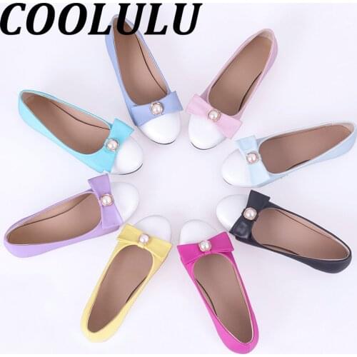 COOLULU 2021 Women Flats Shoes Mix Color All Match Ballet Flats Ladies Shoes Spring/autumn Casual Women Bow Flats Shoes
