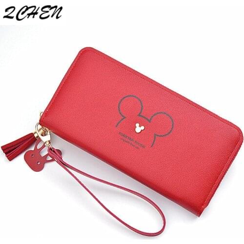 Wallets Women Long Zipper Luxury Brand Leather Coin Purses Tassel Design Clutch Wallets Female Money Bag Credit Card Holder 272