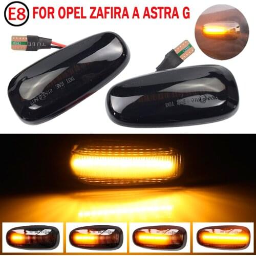 2pcs LED Car Light For Opel Astra G 1998-2009 Turn Signal Lamp Dynamic Side Marker Blinker Flowing Lighting Auto Accessories