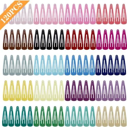 20/40/80/120pcs Hair Clips For The Women Hair Barrettes Pins Metal Hairgrip Colorful Snap 5cm Alligator Hair Clip Accessories