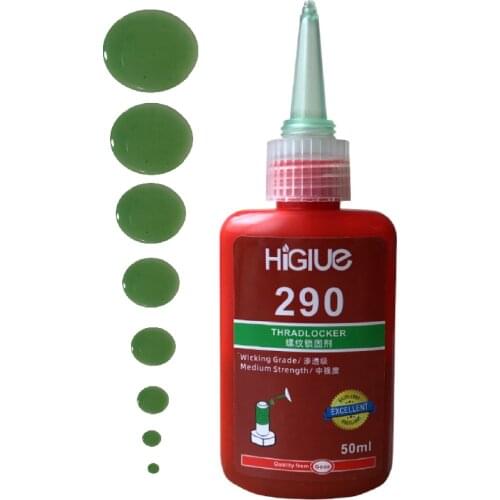 HiGlue 290 Green Precoat Thread Sealant Screw Glue Adhesive 50ml*1pcs