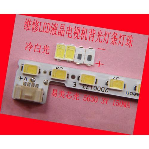 150piece/lot FOR Maintenance LED LCD TV backlight Article lamp SMD LEDs 5630 3V Cold white light emitting diode
