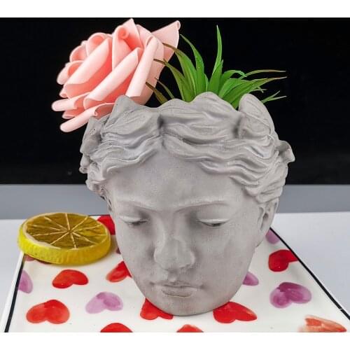 3D Girl Head Portrait Shape Candlestick Silicone Molds Solid Wax Soap Mould DIY Aromatherarpy Household Decoration Craft Tools