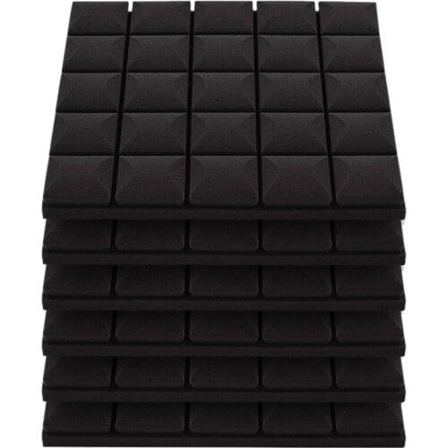 6 Pcs Sound-Absorbing Foam Board,Wedge Board,for Studio Home Wall Ceiling Sound-Absorbing Foam,25 Block Mushroom Design