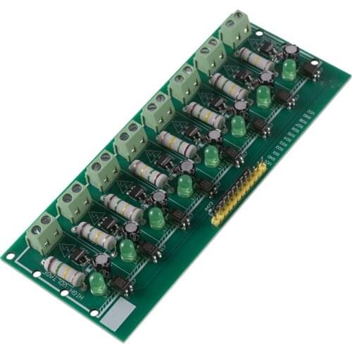 8 Bit AC 220V Optocoupler Isolation Module Voltage Detect Board Adaptive 3-5V for PLC Isolamento Fotoaccoppiatore Module